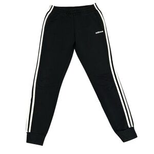 Adidas Black Joggers with White Accents